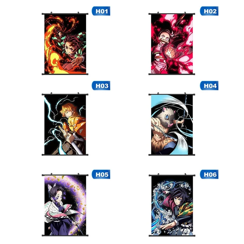 Настенный плакат с прокруткой японское аниме рассекающий демонов настенный