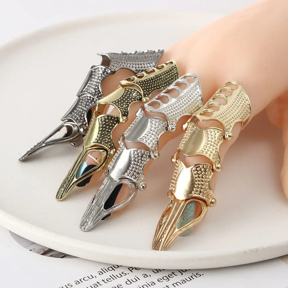 Fashion Metal Knuckle Full Finger Punk Rings Claw Ring Rock Scroll Joint Armor |