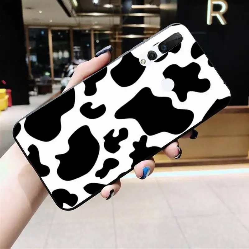 Корпус Корпуса Телефона белого черного коровьего цвета для Huawei Nova 6se 7 7pro 7se honor 7A 8A