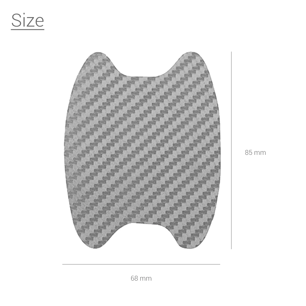 4 шт. универсальные наклейки на автомобильную дверную ручку из углеродного