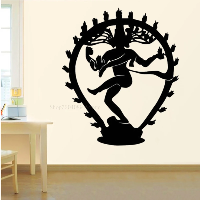 Креативная Наклейка на стену индуийский Бог разрушения Виниловая наклейка