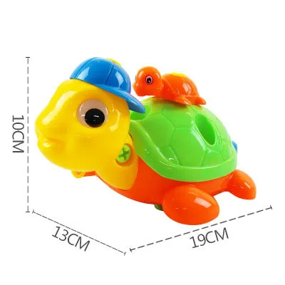 Tortoise 24 стиля завинчивание разборки Блоки Игрушки из орехового дерева DIY мотоциклетный прицеп моделирование строительные игрушки для детей Подарки - Цвет: Tortoise