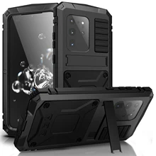With Bracket+Full Protective For Samsung S20+/S20 Ultra Case Kickstand Dual Layer Protective Shockproof Cover For S20+/S20 Ultra