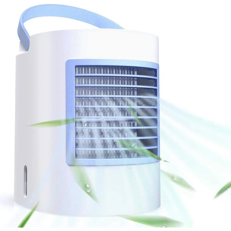 

Portable Air Conditioner Small Personal USB Air Cooler, Humidifier and Purifier Desktop Cooling Fan with Led Light