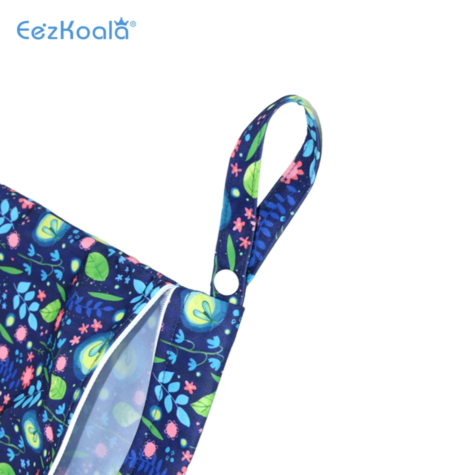EezKoala-Mini bolsa h&uacute;meda para pa&ntilde;al de tela para beb&eacute;, bolsa para almohadillas menstruales de 18x25cm, impermeable, Reusable y lavable-4