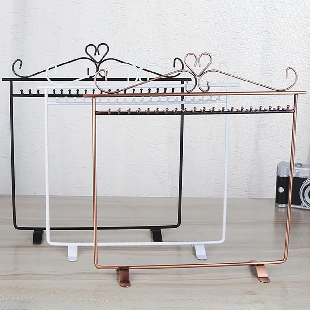 Storage Jewelry Hanger Necklace Earring Metal Jewelry Rack Pedant Display Stand Earring Holder Jewelry Organizer Necklace Hanger