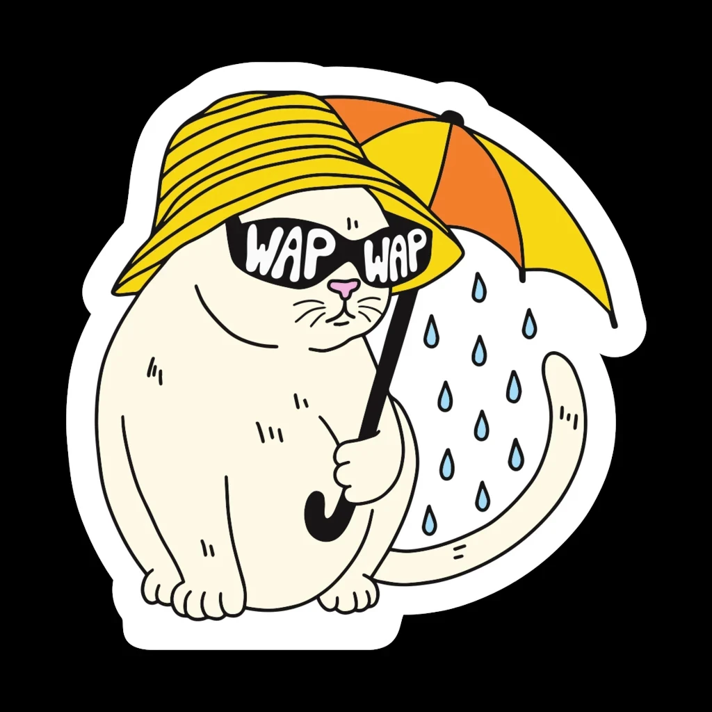 

S50872# 13CM/17CM Personality PVC Decal For RAIN KITTY BOW Waterproof Car Sticker on Motorcycle Laptop Decorative