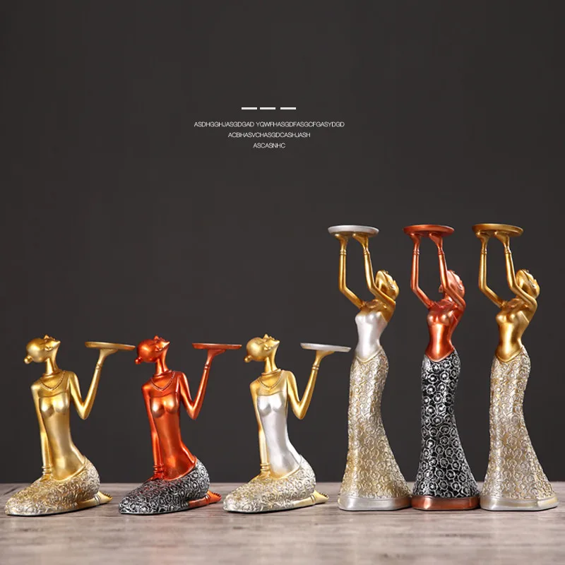 

[VIP] Nordic Retro Candle Holder Beauty Sculpture Table Wine Cabinet Home Decoration Romantic Candlelight Dinner Furnishings
