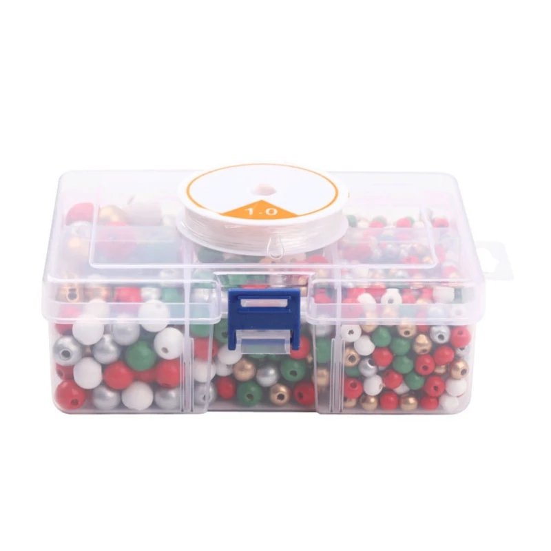 

1105 шт./кор. красивые деревянные бусины, круглые Красочные Окрашенные деревянные бусины для самостоятельного украшения интерьера, изготовле...