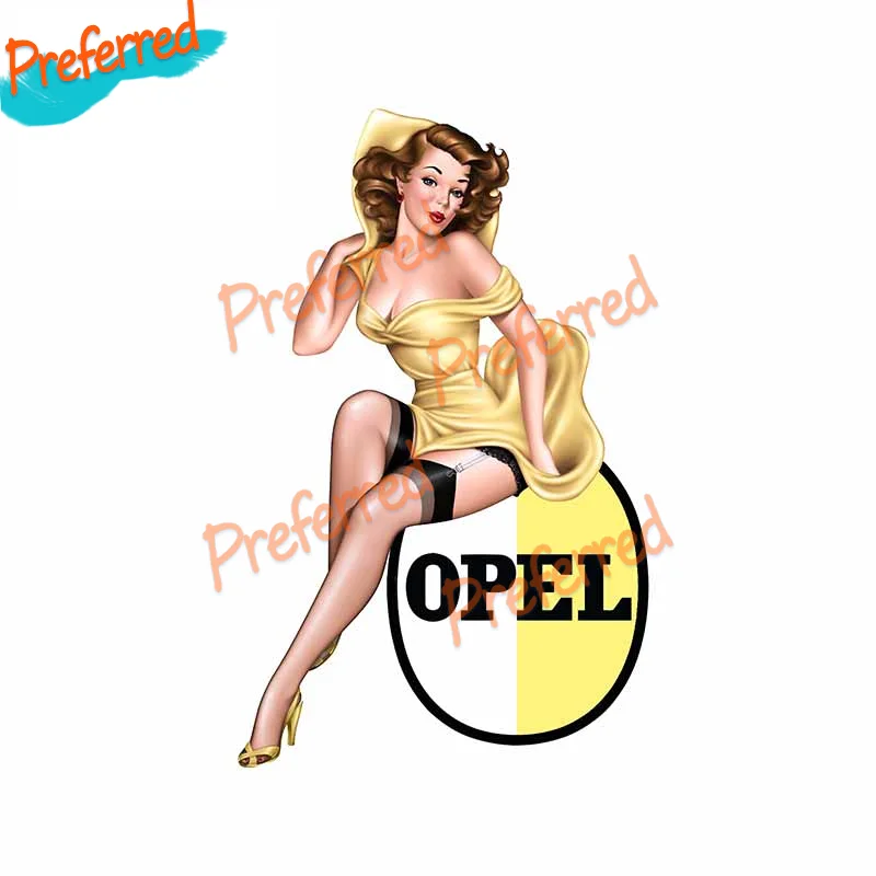 

high quality Opel Pin Up Girl Decal Motocross Racing Laptop Helmet Trunk Wall Vinyl Car Sticker Die cutting