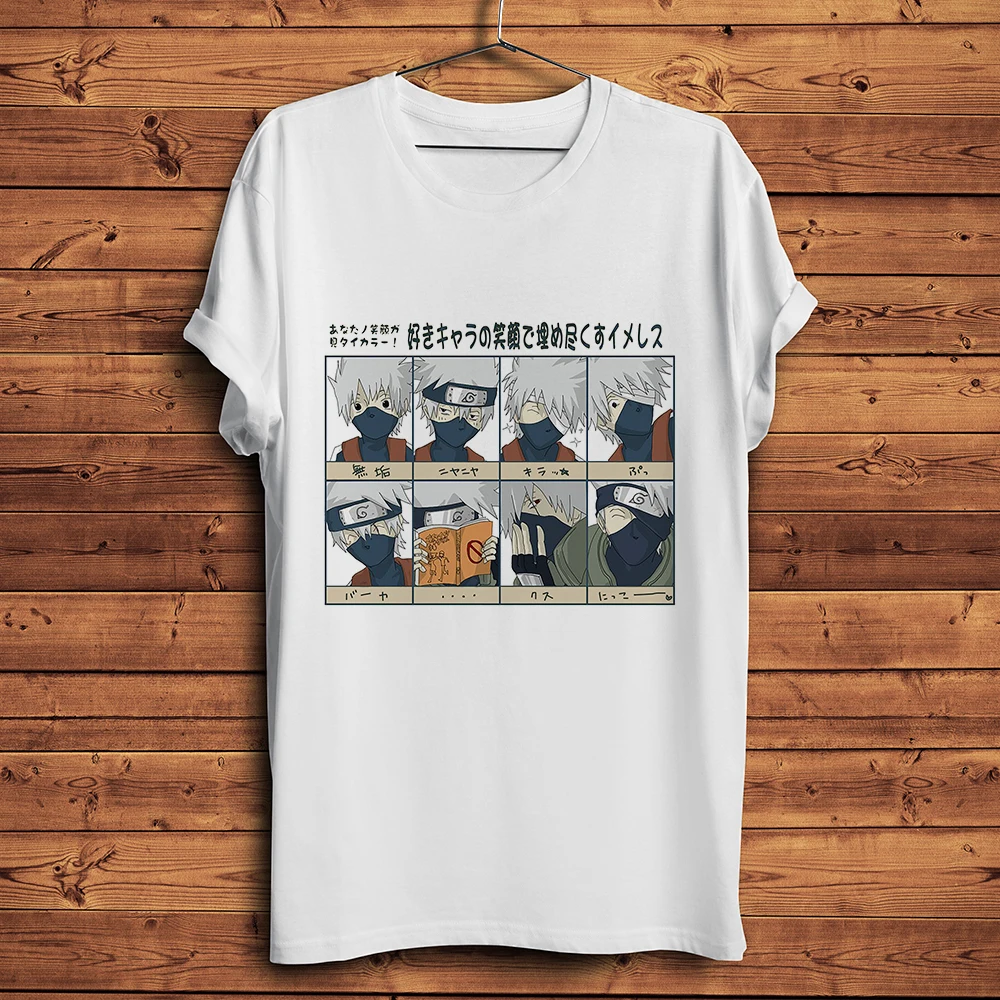 Футболка sensei Hatake Kakashi с забавным аниме мужская белая Повседневная футболка