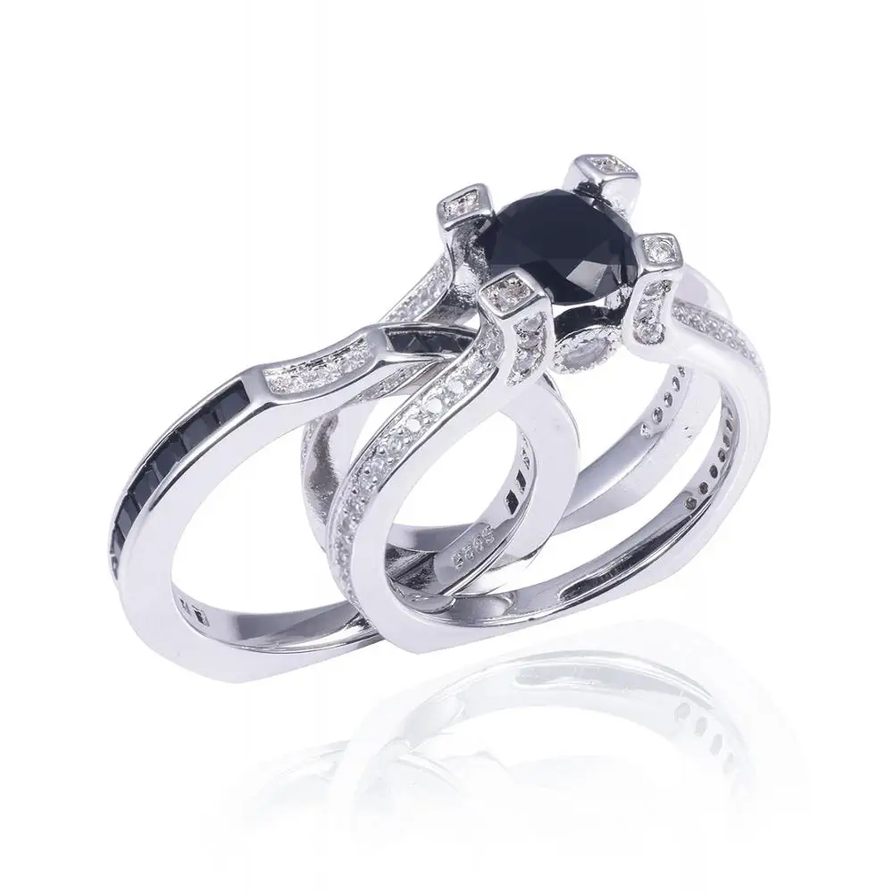 Модный комплект колец из стерлингового серебра 925 пробы ювелирные изделия