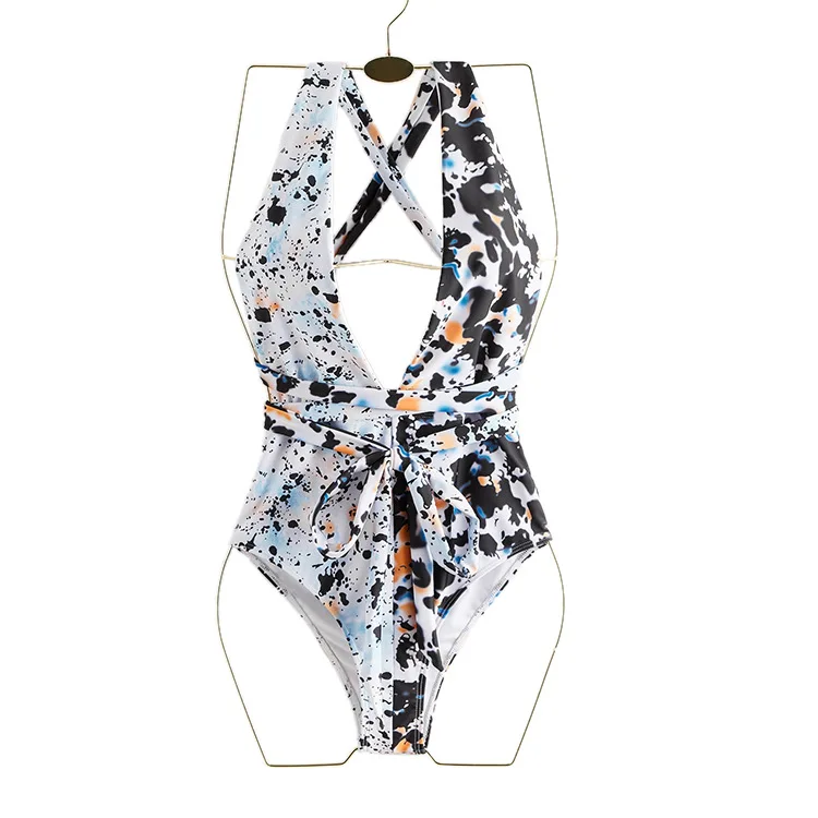 

Irregular Leopard Dot Two-color Stitching Sexy with Bikini