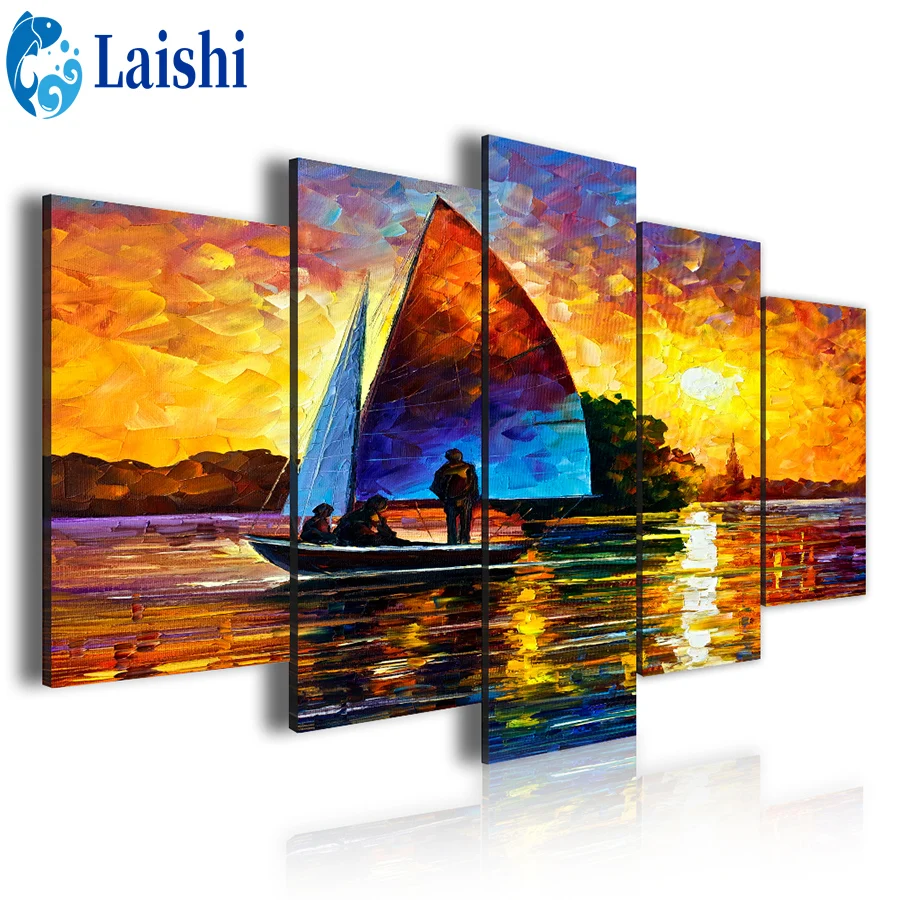 

Набор для алмазной вышивки «парусник», 5 шт.