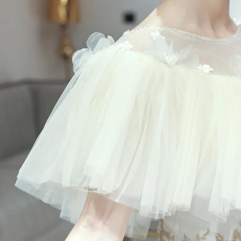 JaneVini Элегантный легкий кремовый цвет свадебная накидка и шаль аппликации