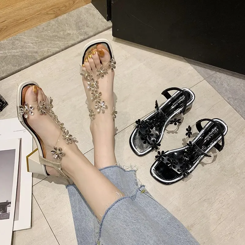 

Black Platform Sandals Suit Female Beige Block Heels 2021 Summer Womens Shoes Med Espadrilles Comfort Nude Chunky Girls Medium