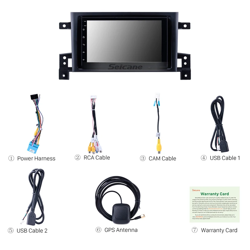 Seicane 2DIN Android 8 1 7-дюймовый Головной блок для SUZUKI GRAND VITARA 2005 2006 2007-2015 Радио Аудио