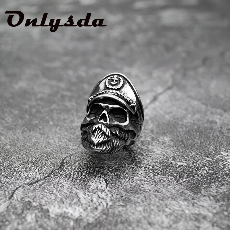 Onlysda уникальное Винтажное кольцо в виде черепа пирата с перекрещивающимися