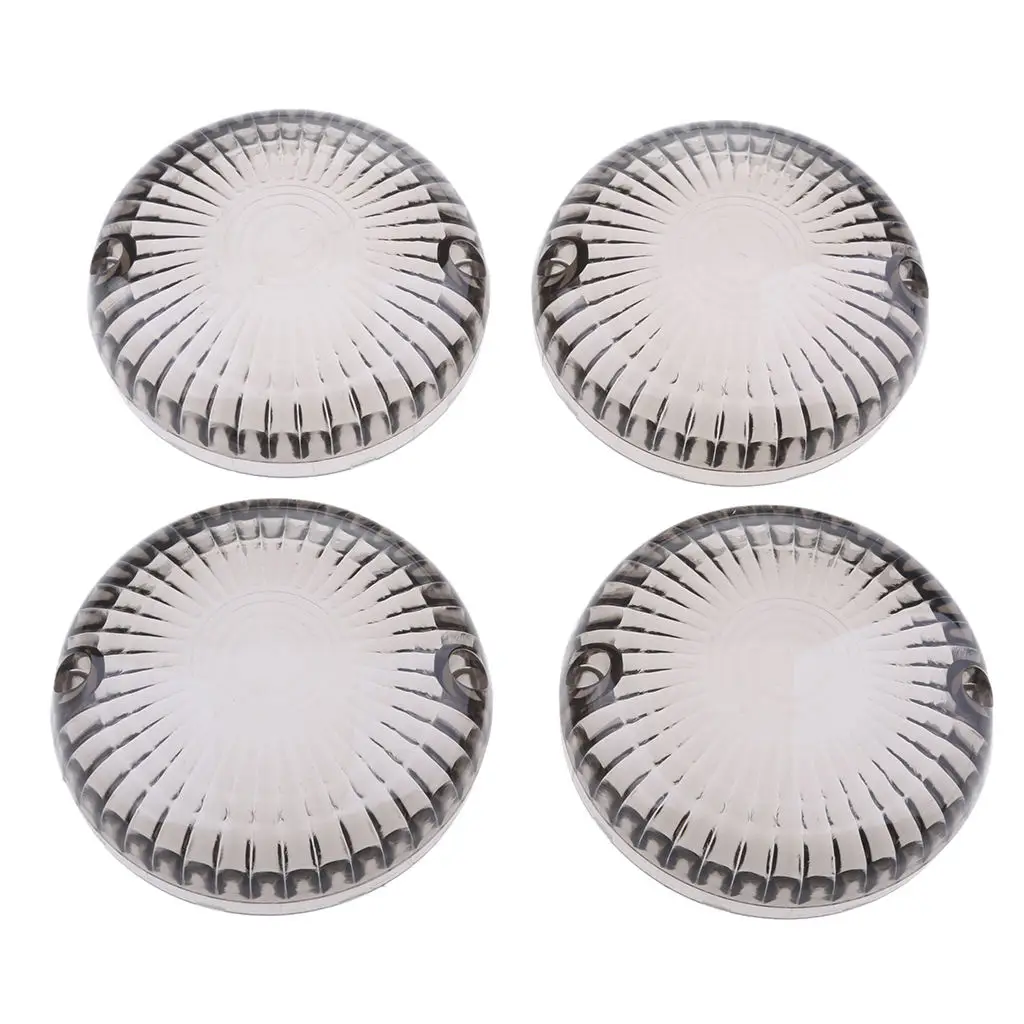 

2 Pairs Front & Rear Turn Signals Blinker Lenses for Yamaha Cruisers Smoke