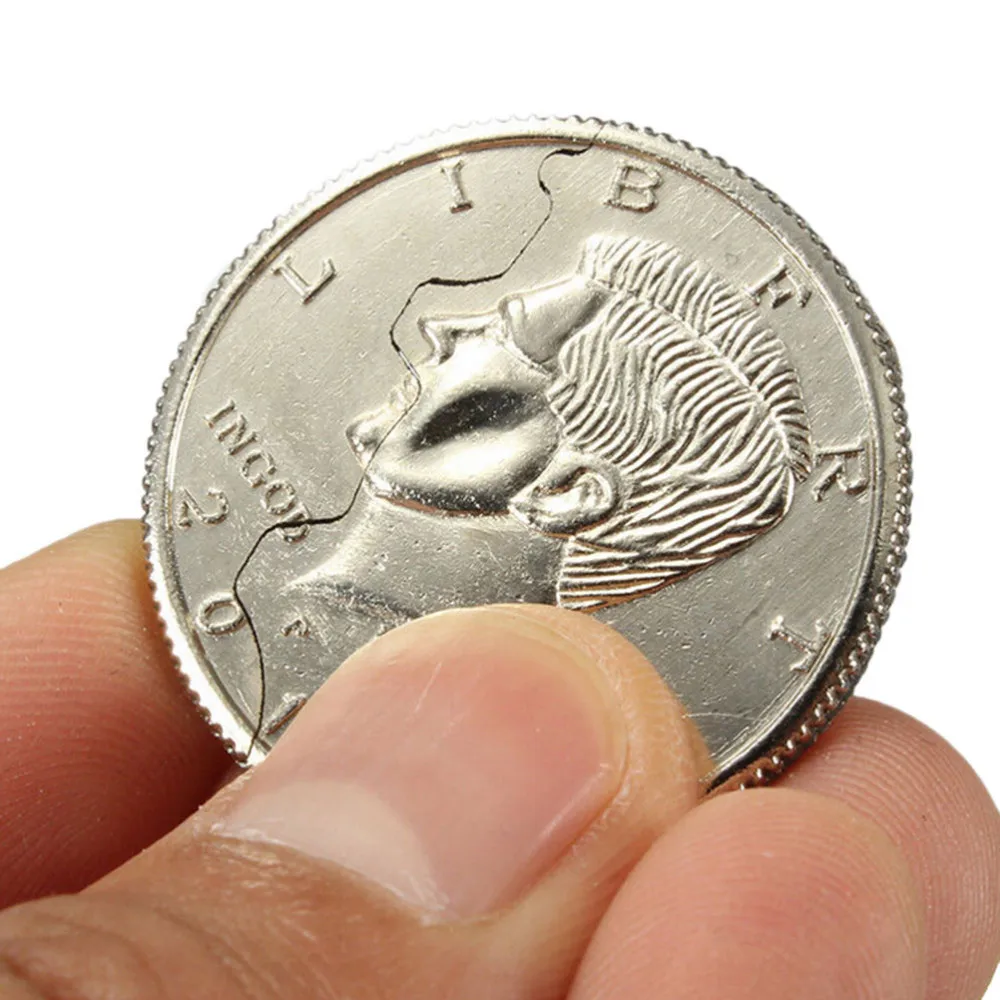 

Magic Coin Magic Tricks Toy Three Folding Coin Toys Emotion Puzzle Funny Gadgets Prank Toys Magic Props Cosplay Tool
