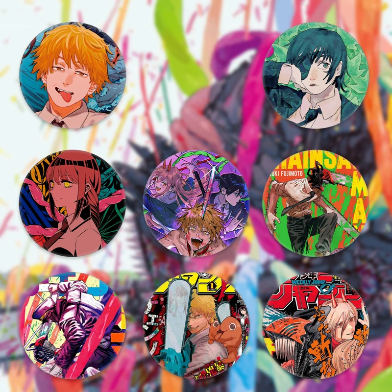 Бензопила человек Значки для косплея аниме денджи макима Аки хаякава брошки