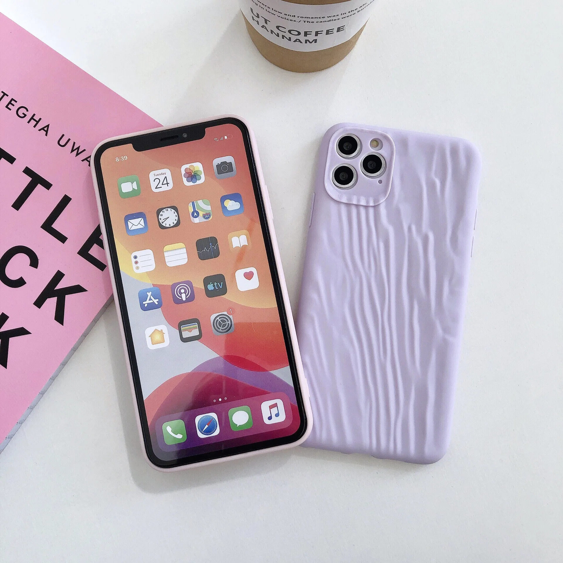 Чехол для телефона iPhone 11 Pro Max X XS XR карамельный цвет силиконовый мягкий зыбучий
