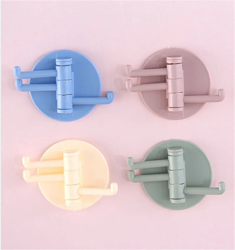 

3 Hooks In 1 Multi-Purpose Plastic Strong Paste Stickers Strong Self Adhesive Door Wall Hangers Hooks for Kitchen Bathroom