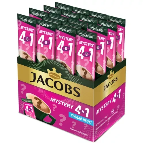 Кофе JACOBS 4 в 1 MYSTERY растворимый ароматизир 24*15г | Продукты