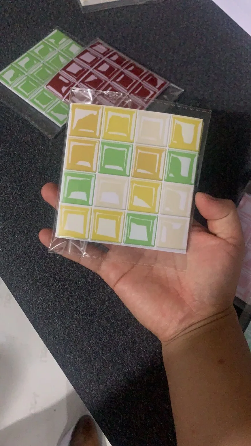 Самоклеящаяся стеклянная 3d наклейка s плитка Diy Наклейка на стену пол для ванной