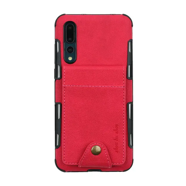 Карточка из ткани слот для huawei P30 Pro Чехол Funda huawei P20 Lite чехол P20Lite чехол для huawei P30 Lite чехол P20 Pro P20Pro P 30 - Цвет: Красный