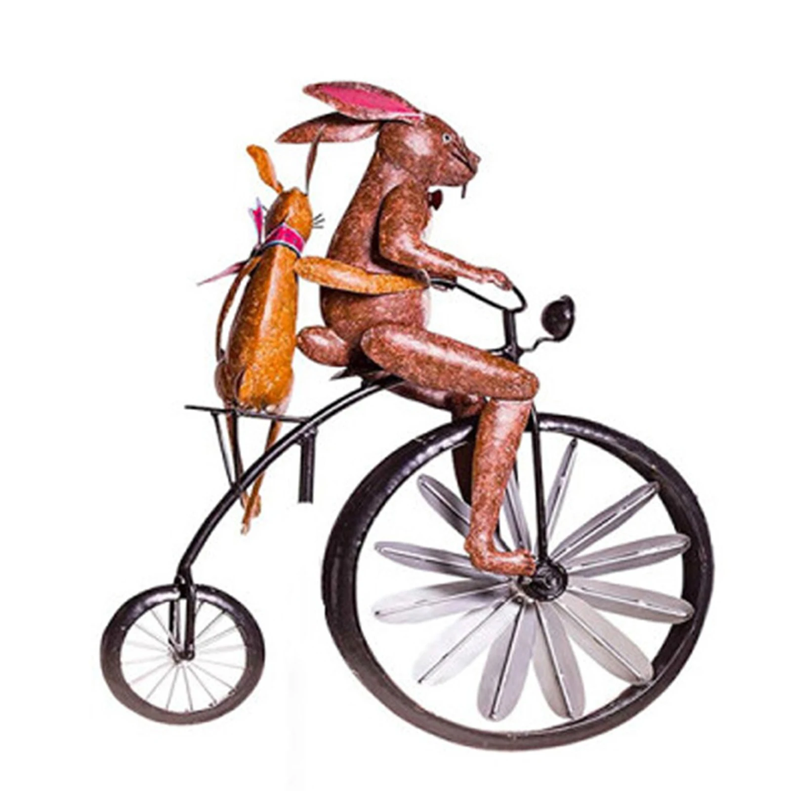 Винтажный велосипедный металлический Спиннер мельница для сада в виде животного