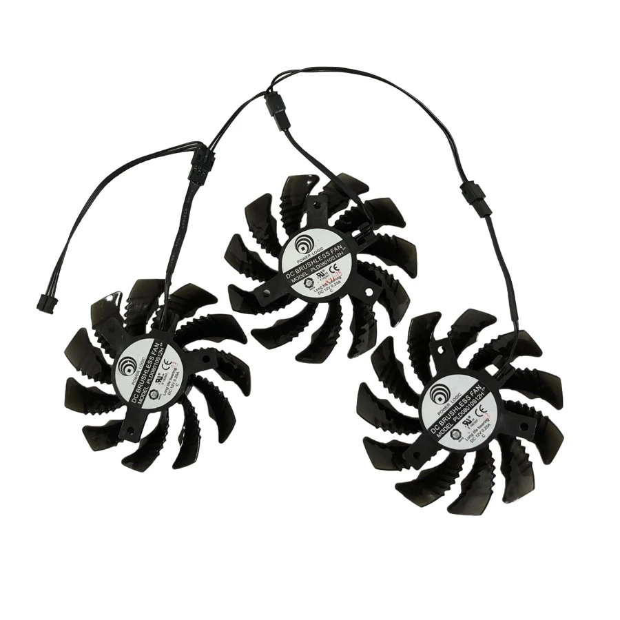 3 шт./компл. 3pin 75 мм PLD08010S12H GTX970 VGA охлаждающий вентилятор GPU для Gigabyte GTX 970 Windforce G1 Графика карт в качестве замены