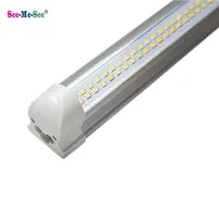 10PCS/Lot 2ft 4ft 600mm 1200mm Factory Sale AC85-265V Double Row Led t8 Integrated Tube For Home Kitchen Cabinet Lighting