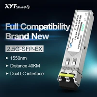 sharetop 2 5g optical transceiver module single mode dual fiber sfp 2 5g 1550nm 406080100km dual lc port full compatible