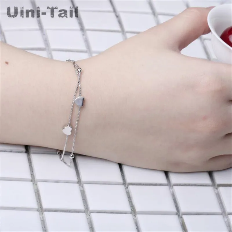 Uini Tail хит продаж новинка Стерлинговое Серебро 925 пробы маленький свежий двойное