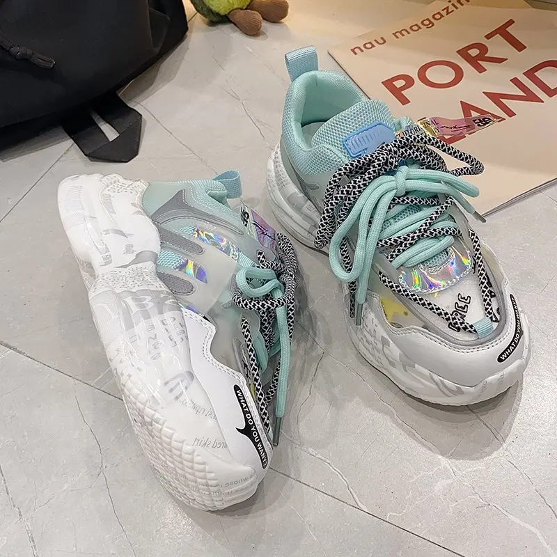 

Designer Chunky Sneakers Women Shoes Basket Femme Fashion Breathable Thick Bottom Sports Platform Shoes Woman Zapatillas De Muje