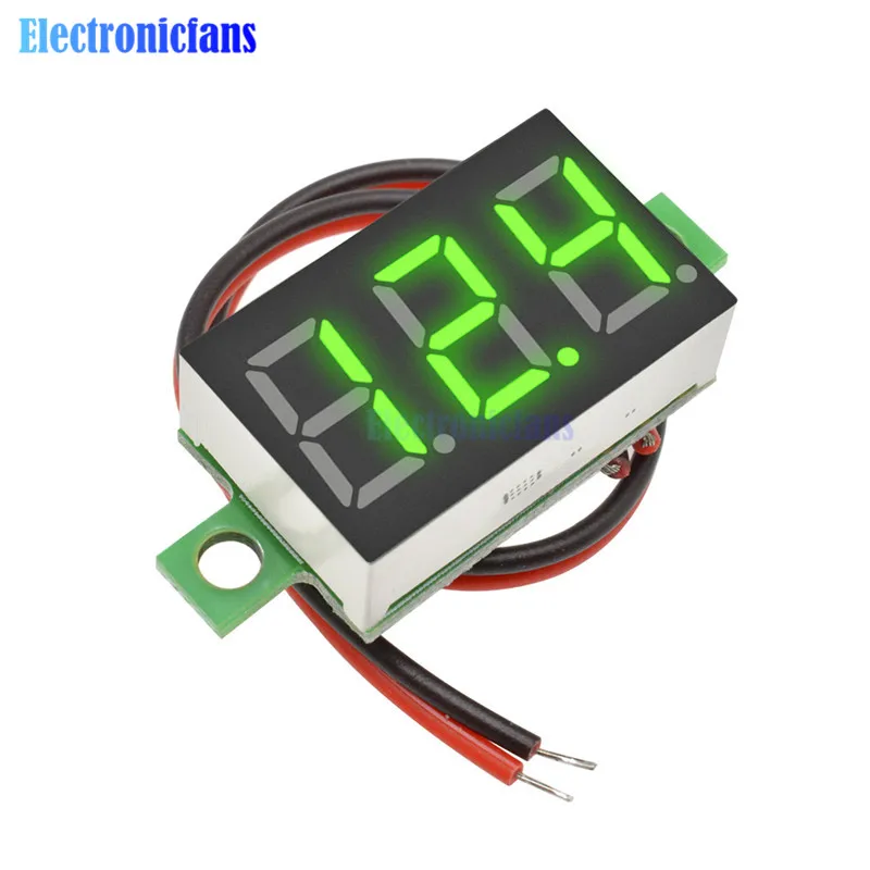 Цифровой мини вольтметр светодиодный 4 7 ~ 32 в пост. Тока 3 цифры|led digital|green led displayled