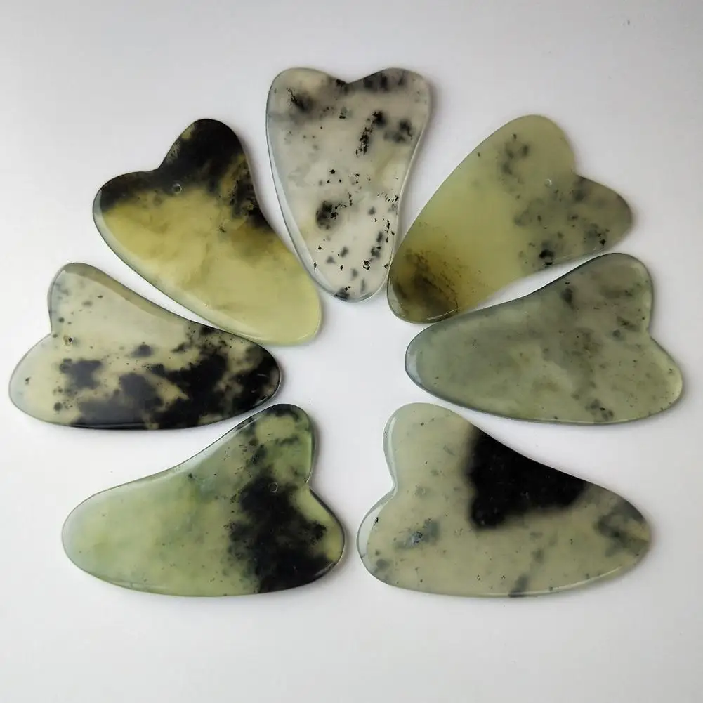 

Massage Board Scraper 1PCS Natural Ink Jade Stone Massage Tool And Body Treatment Scraping Care Healthy Massage