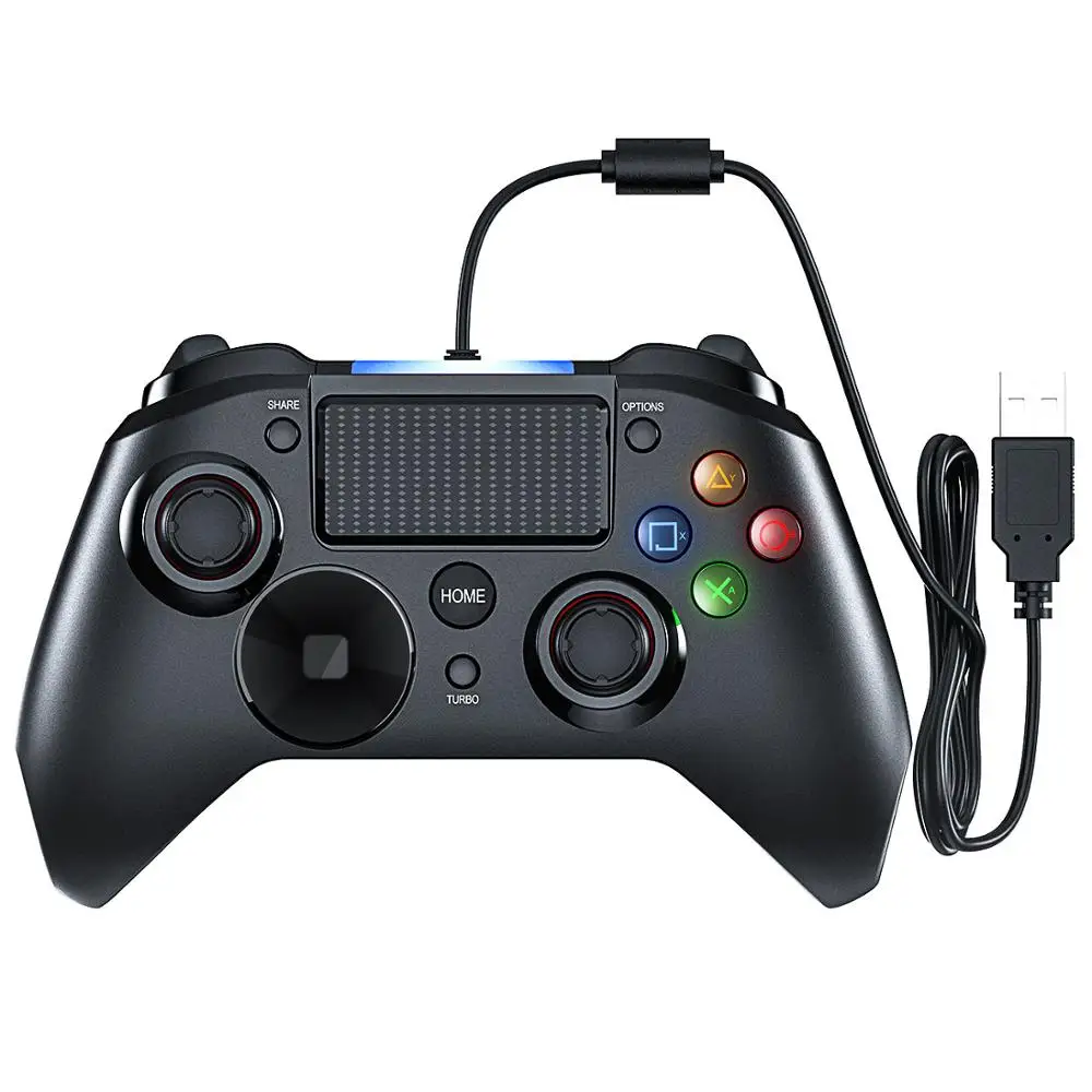 Mpow Проводные джойстики игровой светодиодный светильник геймпады контроллер USB геймпад с и триггером Bottouns геймпады для PS4/PS3/Win/Android tv - Цвет: Mpow Gamepad