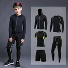 Компрессионная футболка для ММА + штаны 5 шт.компл. спортивный детский спортивный костюм для бокса Rashguard шорты для Муай Тай ММА спортивные трико для мальчиков