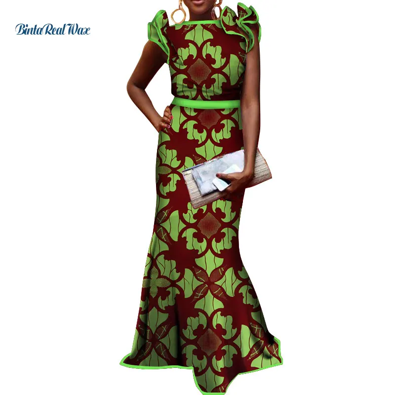 Женские африканские платья в стиле Дашики длинные африканском с принтом Анкары