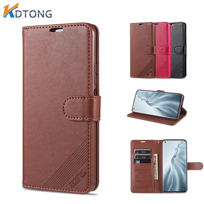 

Solid Color Wallet Case For Xiaomi Mi 11 10 10T 9 9T Note 10 CC9 Pro Lite A3 Max 2 3 POCO F3 M3 X3 GT Card Slot Shockproof Cases