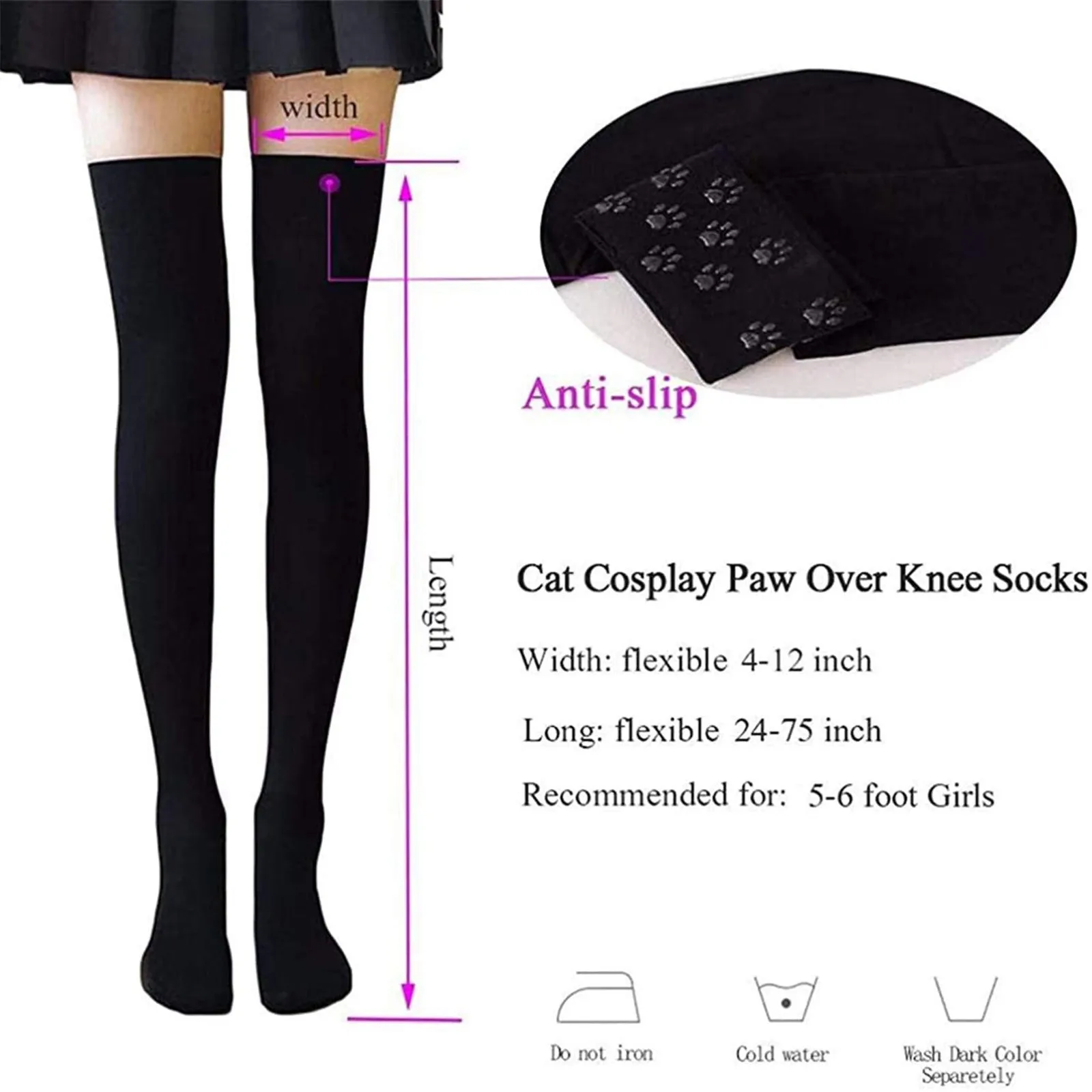 

Sexy Lingerie Stockings Women Lady Thigh High Socks Cute Pink Cat Paw Pad Socks Overknee Warm Socks Calcetas Largas Anime