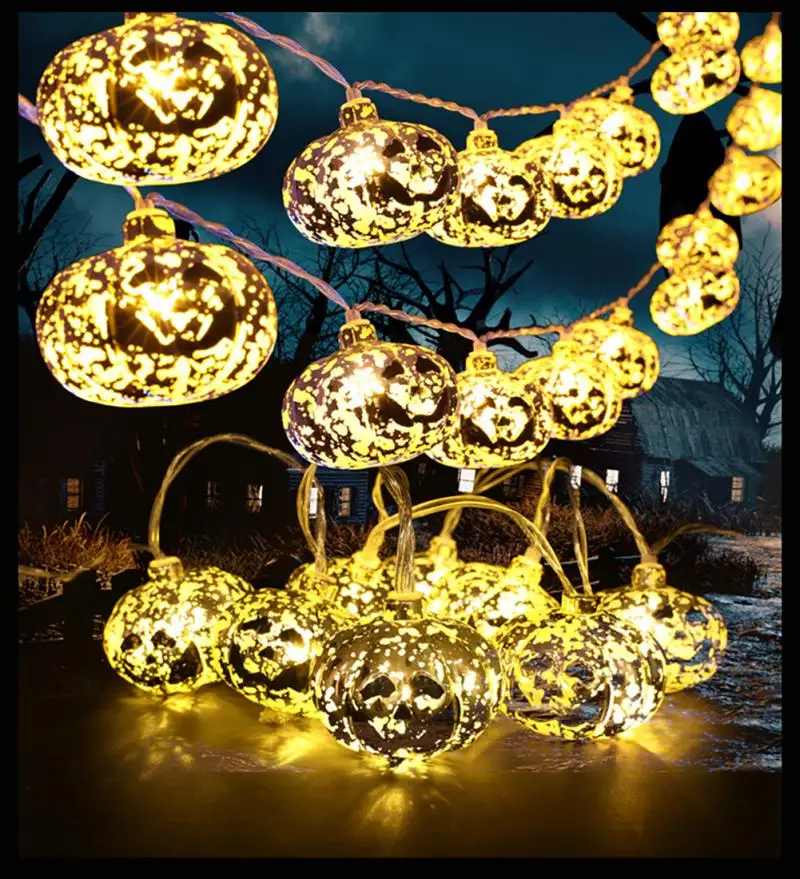 

LED Lantern Halloween Holiday Lights String Manual DIY Pumpkin Light String Battery Halloween Decorative Lighting String