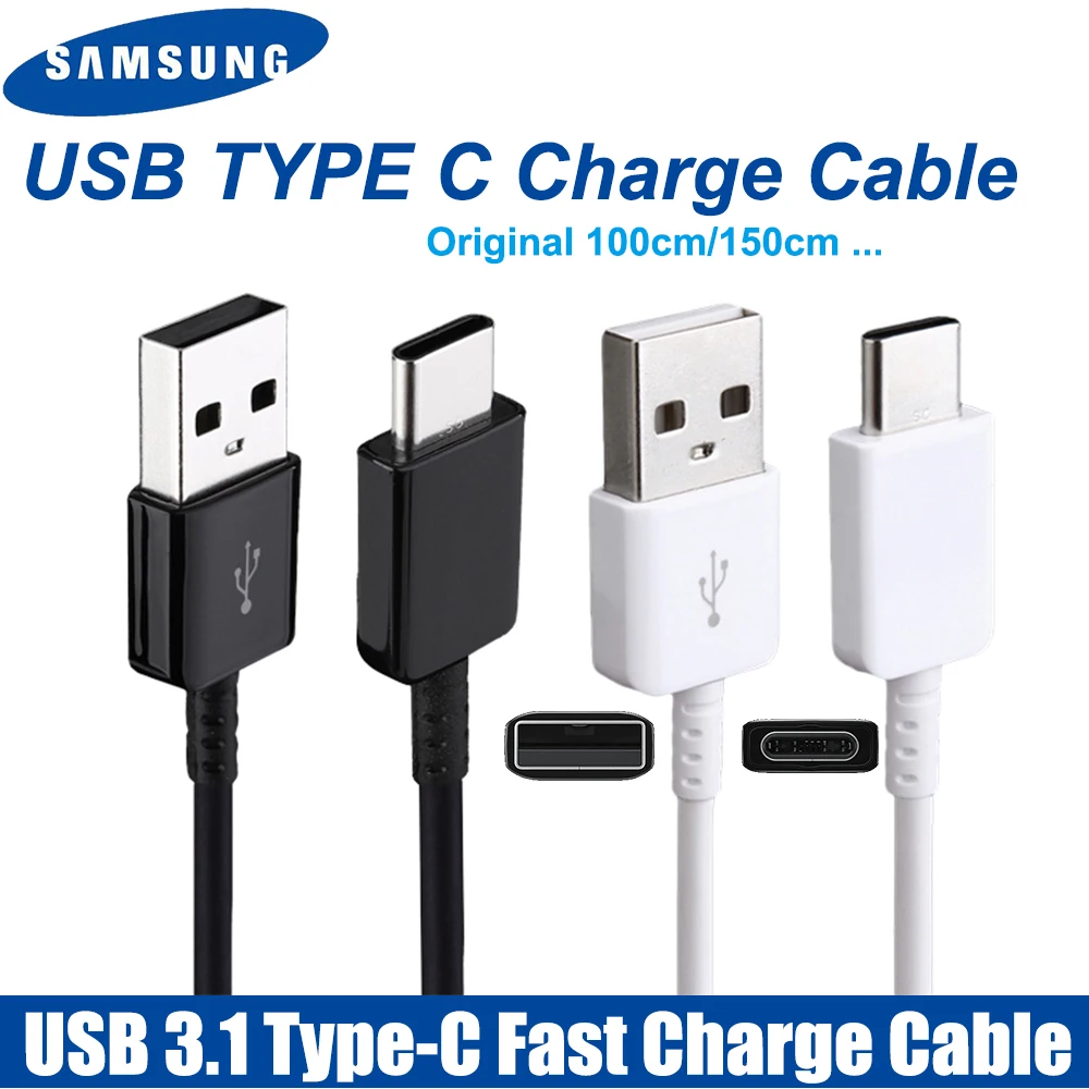 Оригинальный 100 см/150 см USB 3 1 TYPE C кабель передачи данных для быстрой зарядки samsung