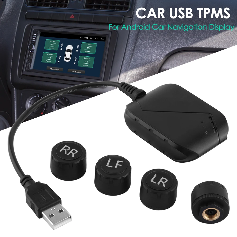 Система контроля давления в шинах автомобильная система с USB 3 0 TPMS для Android