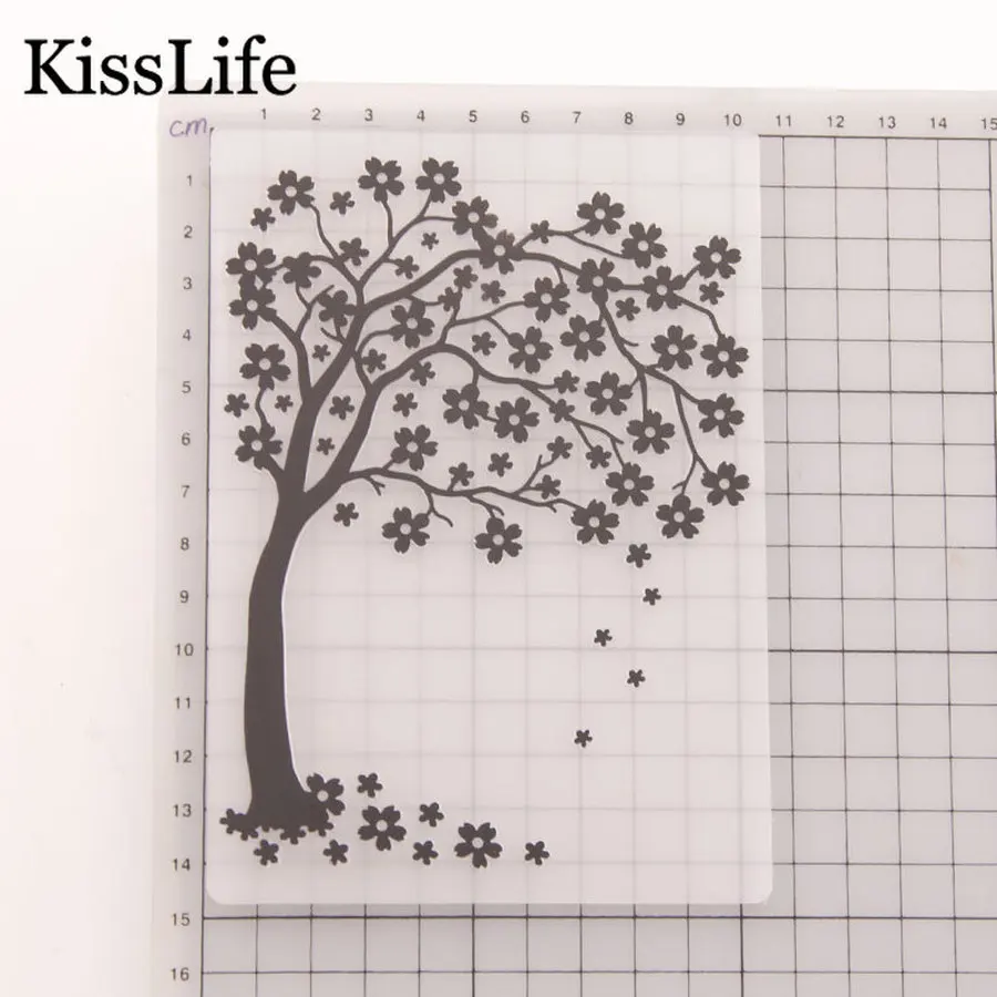 2020 Новое великое дерево Flalling Цветочные листья папки для тиснения карт