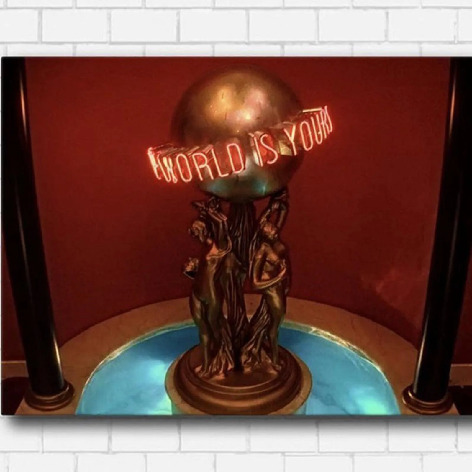 Статуя из смолы World Is Your Cup скульптура орнамент статуя для украшения сада