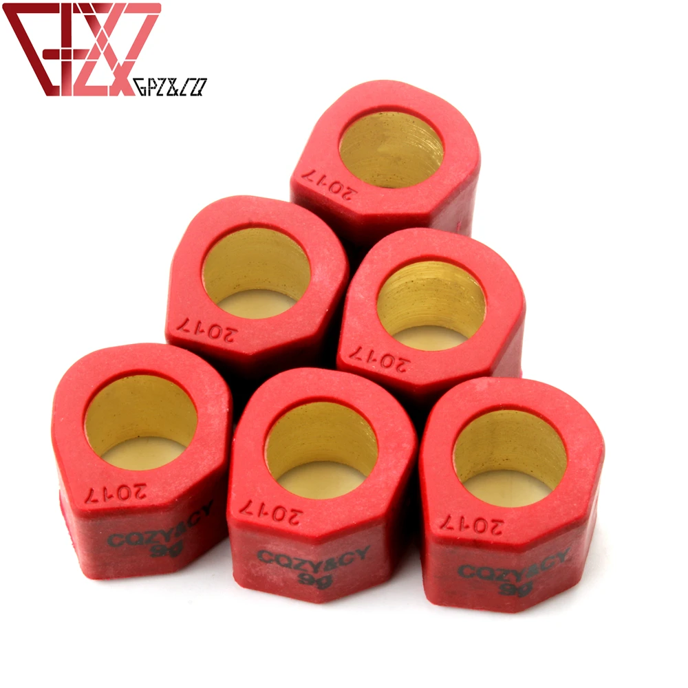 6 шт. гоночный Вариатор роликовые грузы 9 г 11 13 15 20x17 мм для двигателя скутера Peugeot