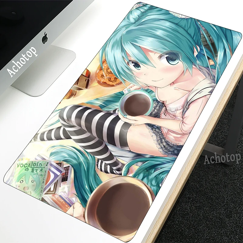 

Sexy Anime Girl Large Gaming Mouse Pad Lock Edge Mouse Mat Laptop Computer Desk Pad Keyboard Mat Mousepad for CSGO DOTA USB XXL